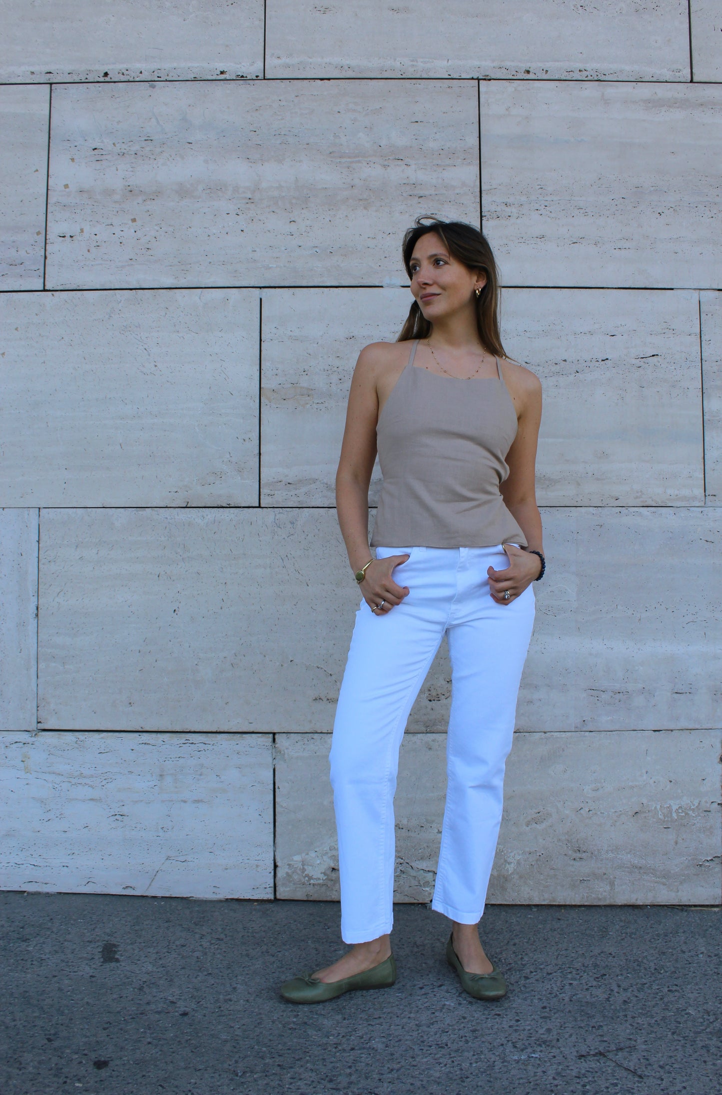 Jeans Recto New Roma Blanco