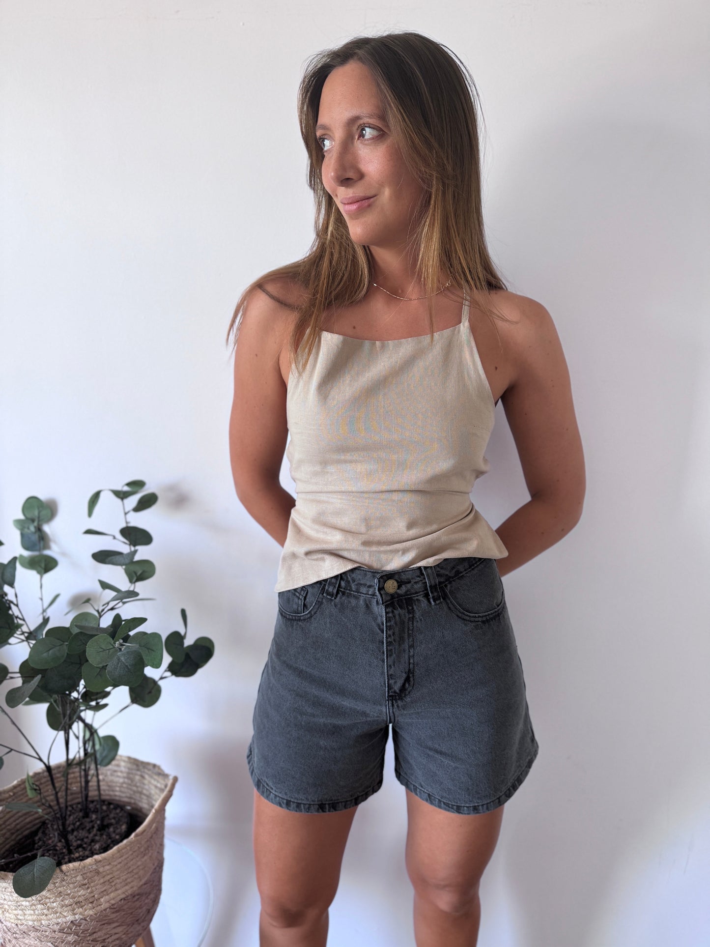 Short Jeans María Grafito